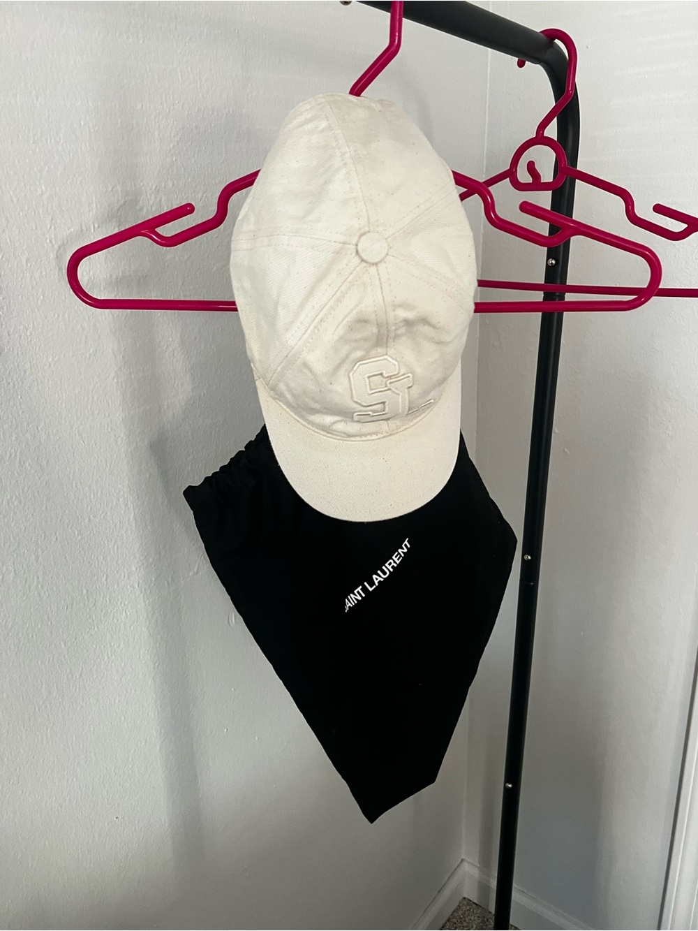 Saint Laurent Baseball Cap with Embroidered 'SL'